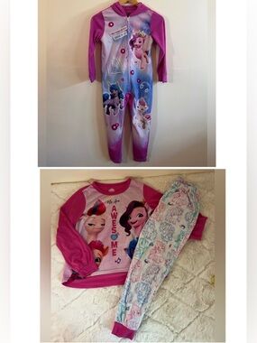 My Little Pony Pajama Bundle Girls Size 7/8 & 8 Set + Fleece